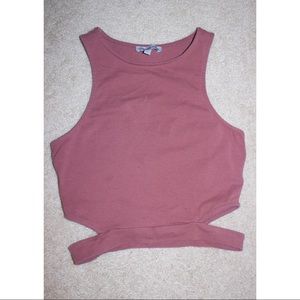 Charlotte Russe Muave Pink Crop Top